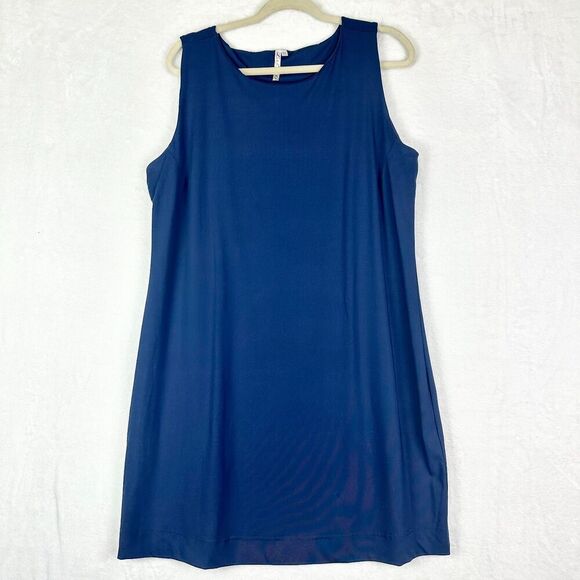 Lulu B Sleeveless Travel Dress Size XL Navy Blue Beach Vacation - Picture 1 of 4
